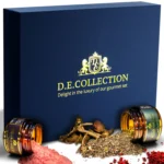 D.E.Collection dovanų dėžutė ir prieskoniai iš „Elegance Gourmet“ rinkinio.