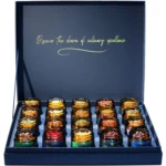Geöffneter Grand-Gourmet-Gewürzsatz — 20 handbefüllte Gläschen