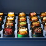 Duftende Gewürze in Gläschen aus dem D.E.Collection-Set Grand Gourmet — in Nahaufnahme