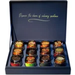 Open Picnic Paradise gift box — 12 hand-filled jars.