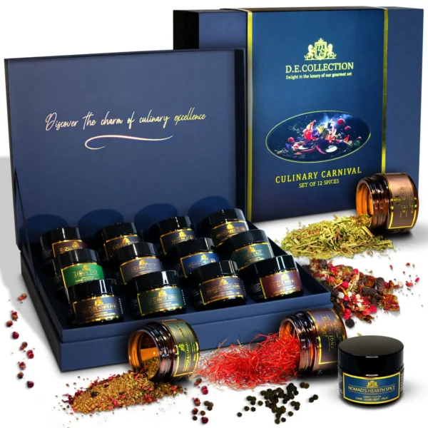 Culinary Carnival 12-spice gift set by D.E.Collection.
