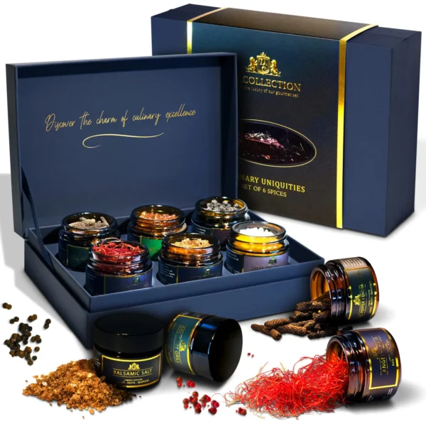 A gift set of 6 spices, Culinary Uniquities by D.E.Collection.