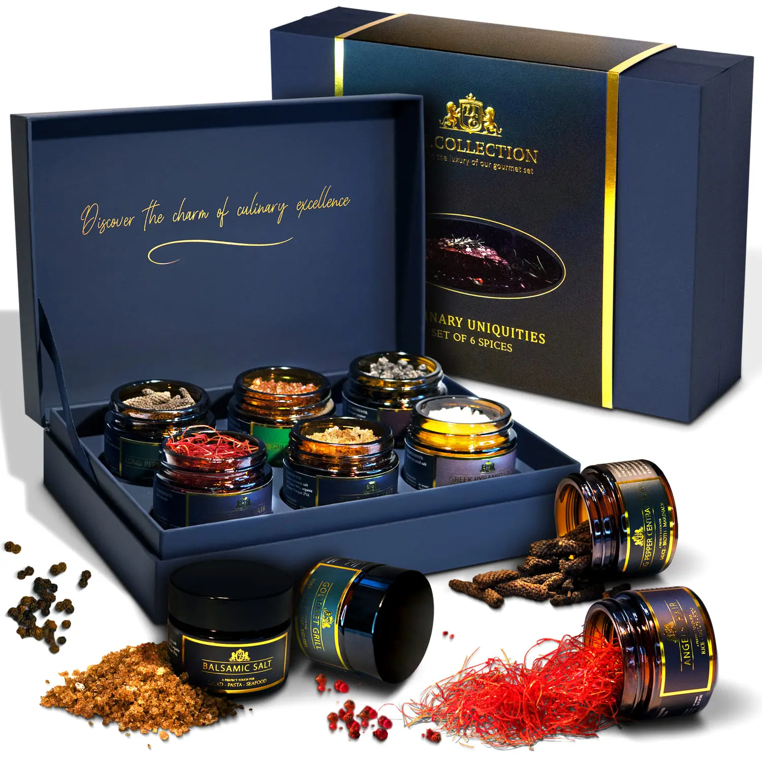 A gift set of 6 spices, Culinary Uniquities by D.E.Collection.