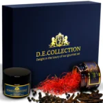 D.E.Collection gift box and spices from the Culinary Uniquities set — Angels’ Hair and Nomad’s Hearth.