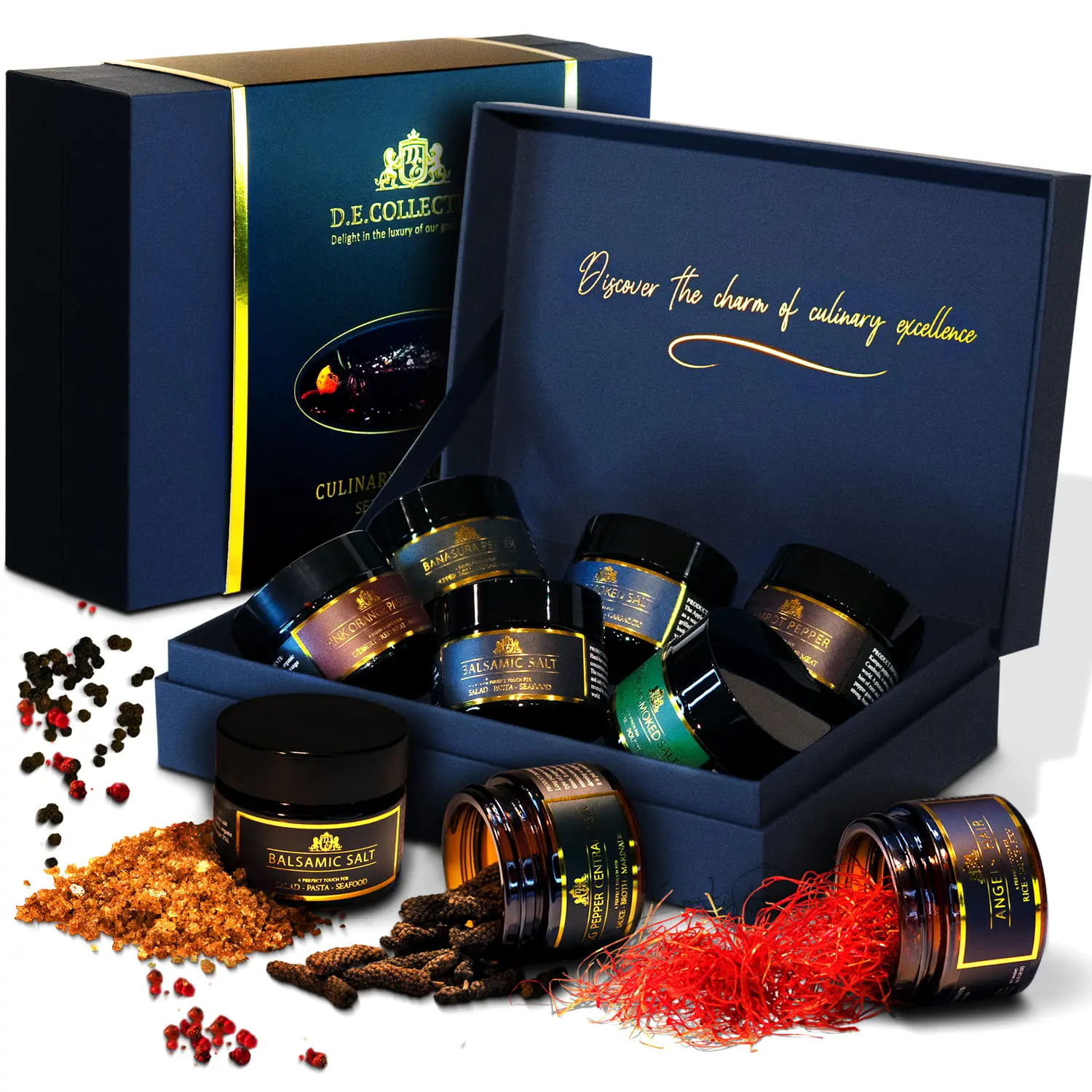 Open Culinary Uniquities set — 6 handcrafted jars with spices.