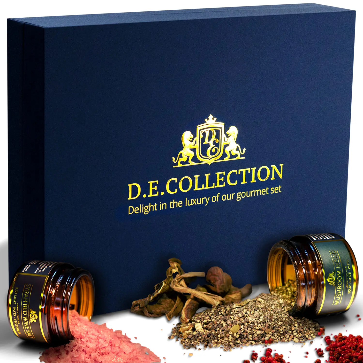 Gift box by D.E.Collection with spices from the Classic Harmony set.