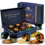 Open Mediterranean Charm spice set — 6 handcrafted jars with spices.