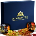 D.E.Collection gift box and spices from the Mediterranean Charm set.