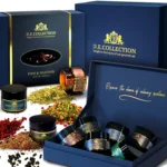 D.E.Collection Fish & Seafood — jars with spices and premium packaging.