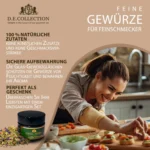 Frau bereitet Häppchen in der Küche zu, D.E.Collection Gewürze — ein Geschenk für Feinschmecker.